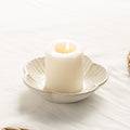 BEUNAIZER Ceramic Pillar Candle Holder, 4.7 in Round Plate Tray for Decor | Works with tealights, flameless pieces, jars or palo santo for flexible styling during dinners, parties or quiet routines.
