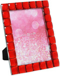 Isaac Jacobs Decorative Sparkling Red Jewel Picture Frame, Photo Display & Home Décor (5x7, Red)