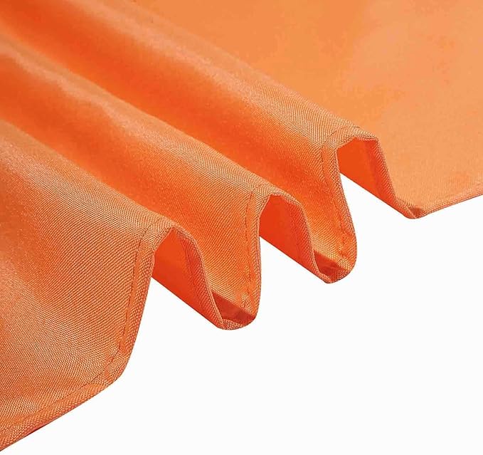 Efavormart 70" Premium Square Polyester Tablecloth for Wedding Kitchen Dining Events - Orange