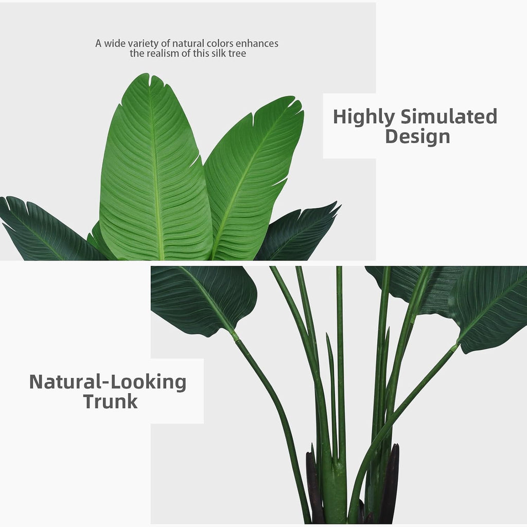 astidy bird of paradise artificial plant 5ft on a desk or shelf