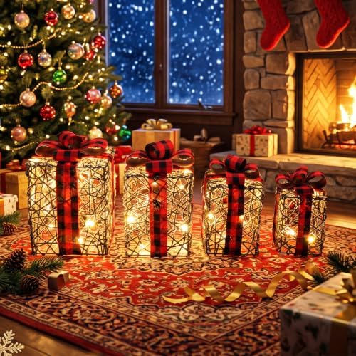 lighted box decorations outdoor – plug-in 40 led, view 9