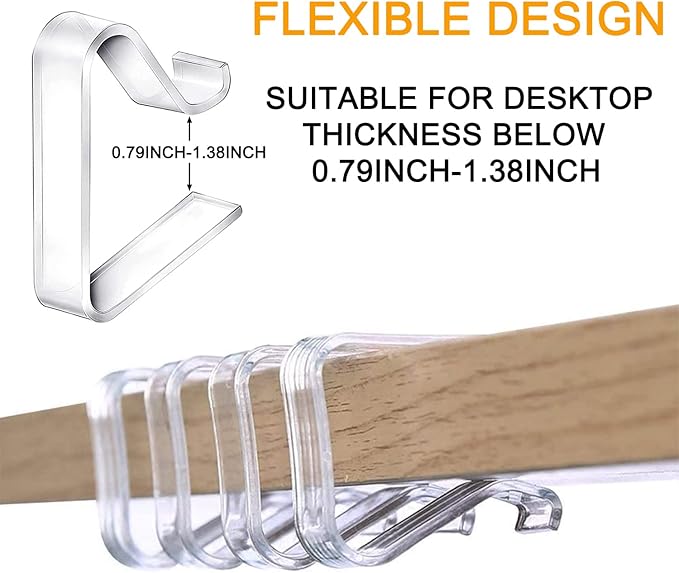24 Pieces Transparent Clear Tablecloth Clips, Plastic Table Cloth Clips，Windproof Table Cover Holder Clamps，Table Cloth Holder for Christmas Home Wedding Party Indoor Outdoor Camping Picnic(24, Small)