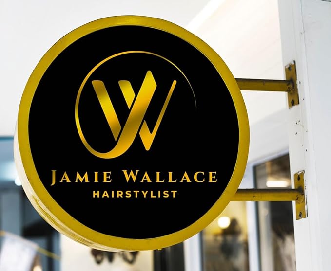 Custom business sign,Personalized Backlit LED Signs, Acrylic custom light up sign for business logo, UV/Metal Bar Salon Beauty Studio Custom LED Neon Name Wall Decor Sign (Double Side Light Box)