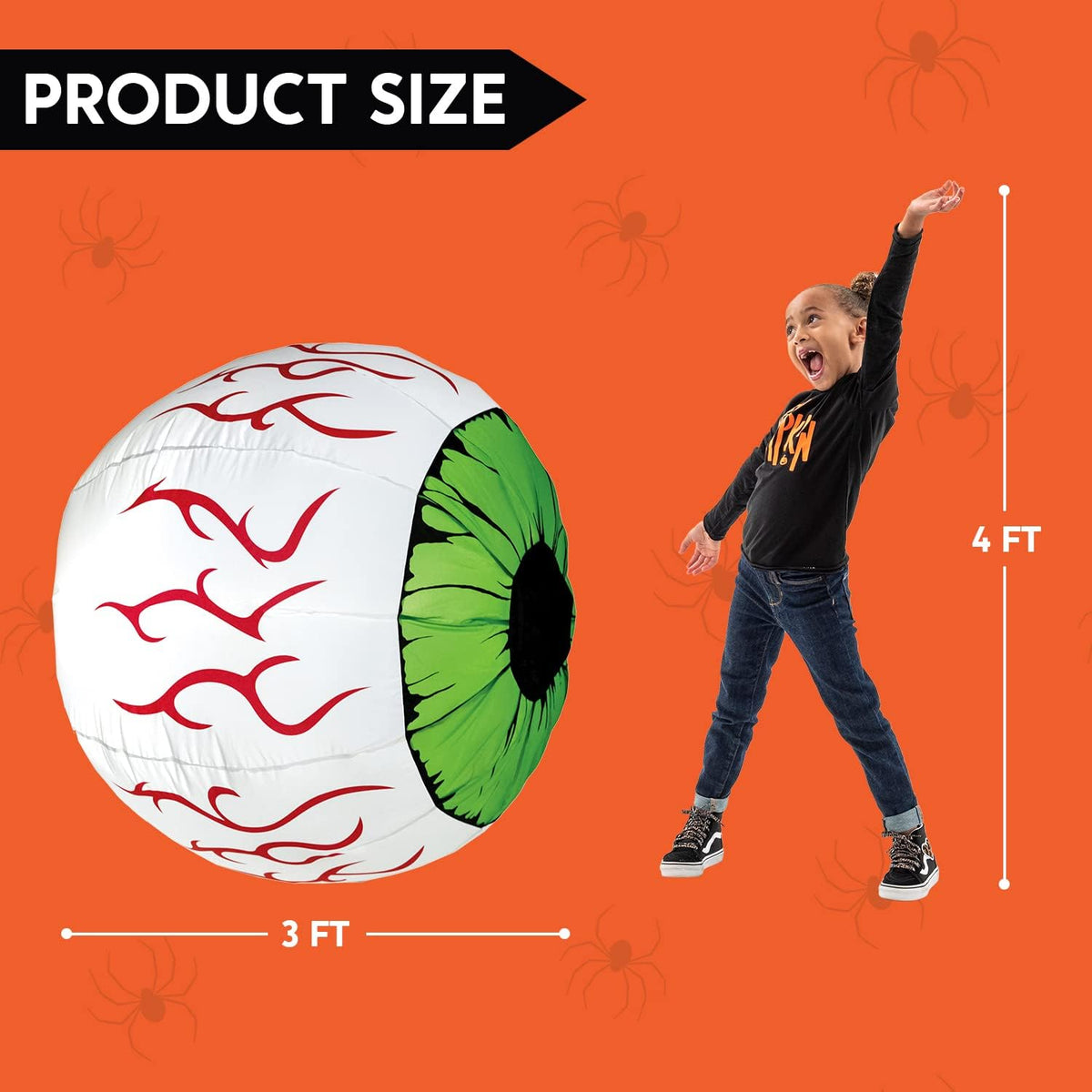 Joiedomi 2 Pack Halloween Inflatables Large Set of Eyes Decoration Blow Ups G...