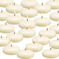 qinxiang 12 Pack Floating Candles, 3” Ivory Unscented Dripless Wax Burning Candles, for Cylinder Vases, Weddings, Party and Holiday