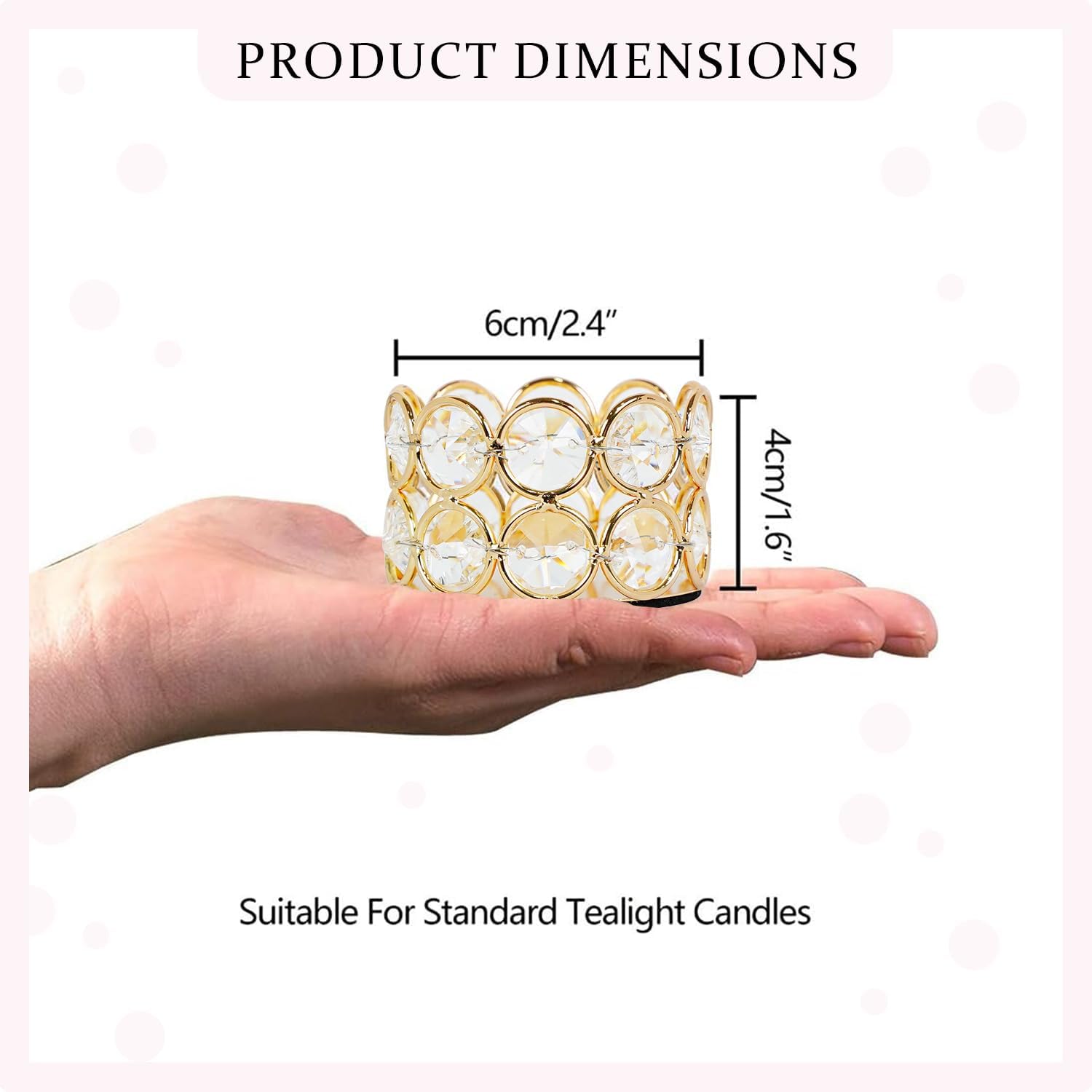 96Pcs Crystal Tea Light Candle Centerpieces for Tables Gold Votives Bulk,Geometric Candle Holder for Wedding Valentine's Day Party Gifts recuerdos para 15 años quinceañeras(Candle Excluded)