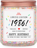 Homsolver 40th Birthday Gifts for Women Ideas, Decorations Gifts for 40 Year Old Woman, 40th Birthday Candles - Limited Edition 1986 Handmade (Vanilla Birthday Cake Scent with Sprinkles)