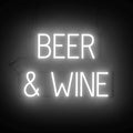SpellBrite BEER & WINE Sign | Beer-Related Sign with Neon Look, White LED Light Source | 22.0" x 15.0"