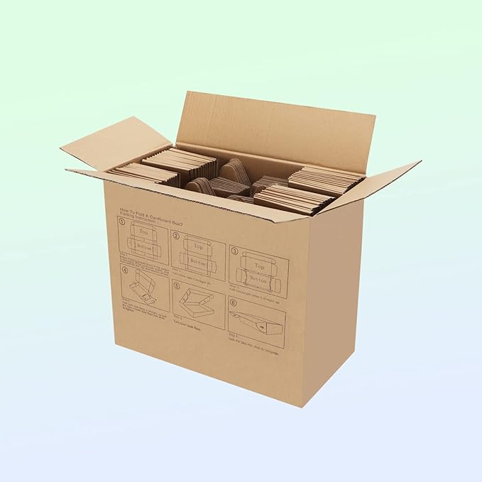 MEBRUDY 6x4x3 Inches Shipping Boxes Pack of 50, Small Corrugated Cardboard Box for Mailing Packing Literature Mailer