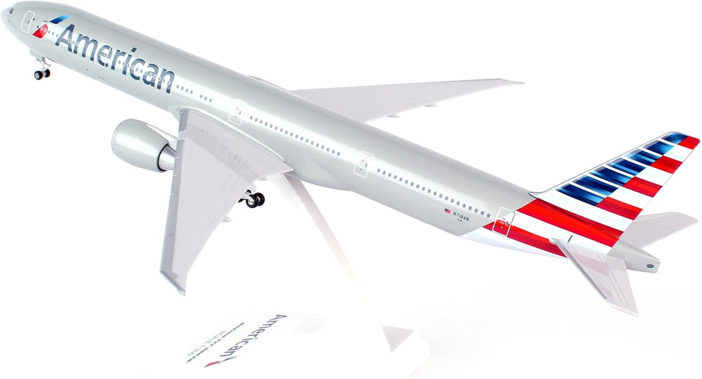 daron skymarks skr715 american 777-300 new livery airplane, close-up detail