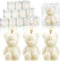 Hoolerry 30 Pcs Baby Shower Favors Mini Bear Candles Party Favors with Boxes Handmade Bear Shaped Candles Bulk for Baby Shower Boys Girls Wedding Gender Reveal Party Guest (White)