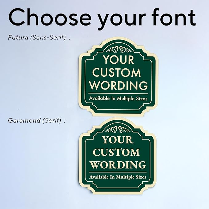 Custom Decorative Outdoor Metal Sign - Personalized Aluminum Driveway Sign, Waterproof, Made in USA - Design 2 Forest Green 24x24 In