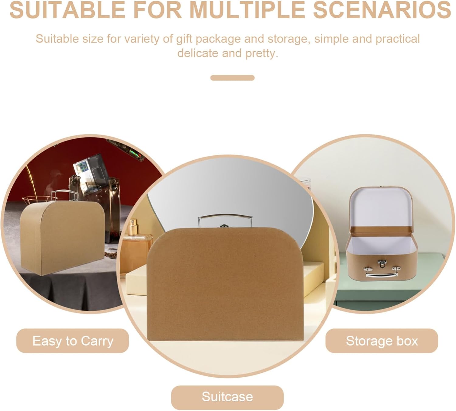 SHINEOFI Paperboard Suitcases Mini Cardboard Suitcase Decorative Wrapping Boxes With Lids Paper Storage Box for Wedding Party Favor Multi-functional Jewelry Storage Suitcase