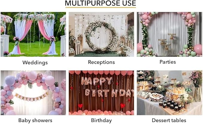 AK TRADING CO. 10 feet x 8 feet IFR Polyester Backdrop Drapes Curtains Panels with Rod Pockets - Wedding Ceremony Party Home Window Decorations - Dusty Rose