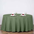 Efavormart Round Tablecloth, 120 Inch Stain & Wrinkle Resistant Washable Table Cloth, Decorative Polyester Fabric Table Cover for Banquet, Wedding, Dining - Willow