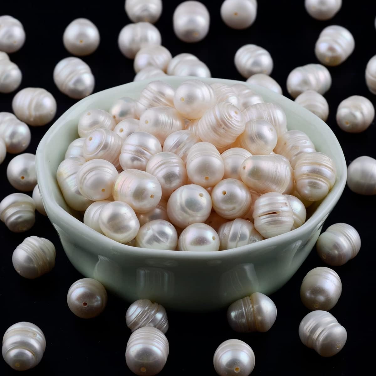 pearls beads for jewelry making 100pcs 9-10mm natural, main product view