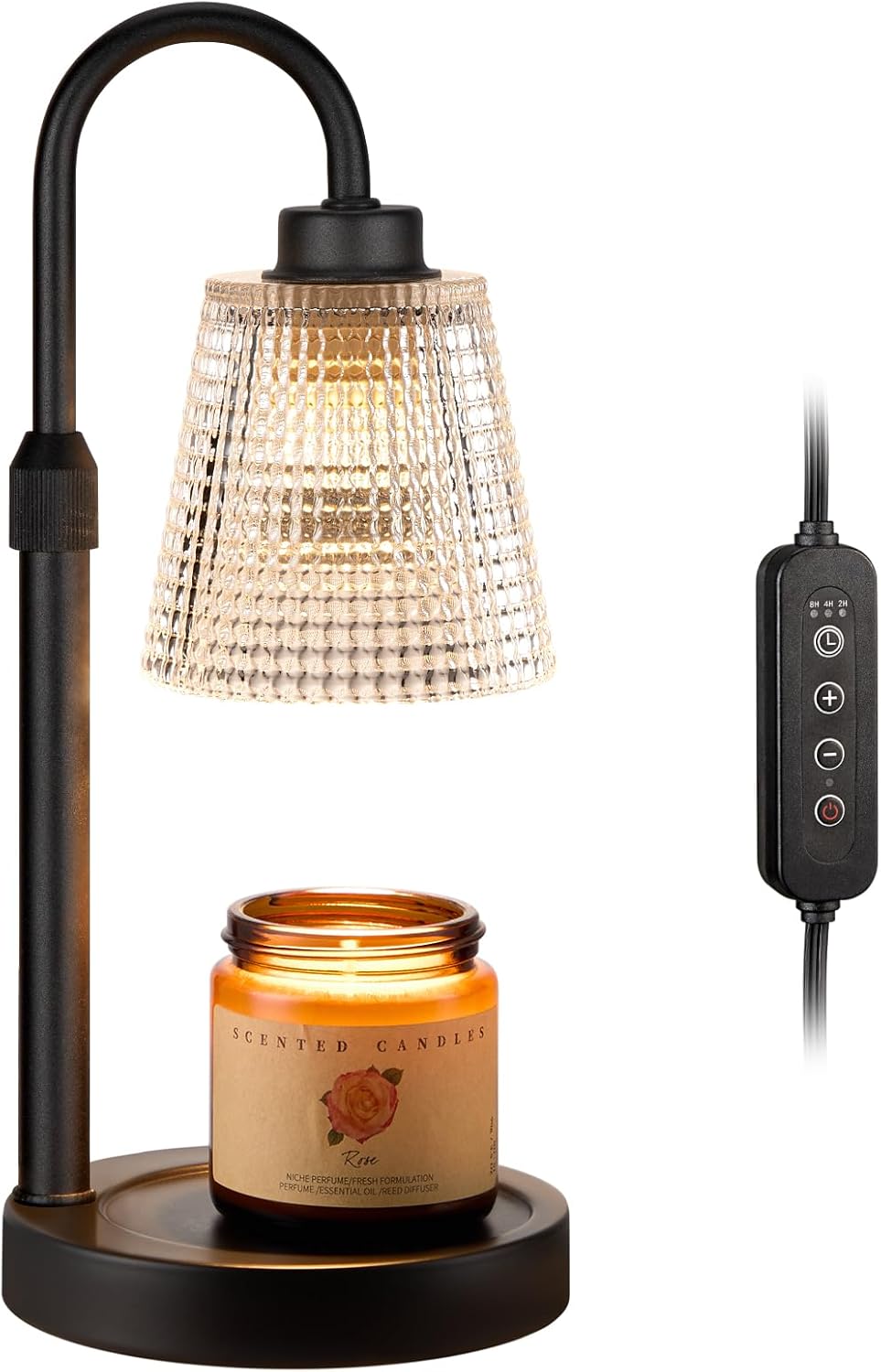 Innqoo Candle Warmer Lamp with Timer, Dimmable Candle Warmer for Jar Candles, Height Adjustable Wax Melts Warmer, Birthday Gifts for Women Mom, House Warming Gifts New Home Decor