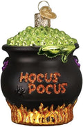 Old World Christmas Halloween Cauldron Glass Blown Ornament for Christmas Tree, Handcrafted Holiday Decoration, Halloween Collection