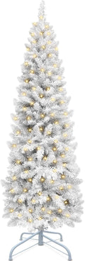 5 ft prelit white pencil artificial christmas tree, main product view