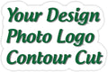 80 Custom Personalized Stickers Labels Vinyl Waterproof, Made USA, Made Any Name,Text, Image, Logo 4" Contour Cut