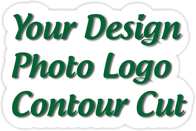 80 Custom Personalized Stickers Labels Vinyl Waterproof, Made USA, Made Any Name,Text, Image, Logo 4" Contour Cut
