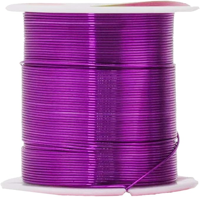 Mandala Crafts 22 Gauge Anodized Aluminum Craft Wire for Jewelry Making - 450 FT Colored Flexible Silver Black Gold Purple Red Kelly Green Wire - Bendable for Bonsai Armature Crafting Sculpting