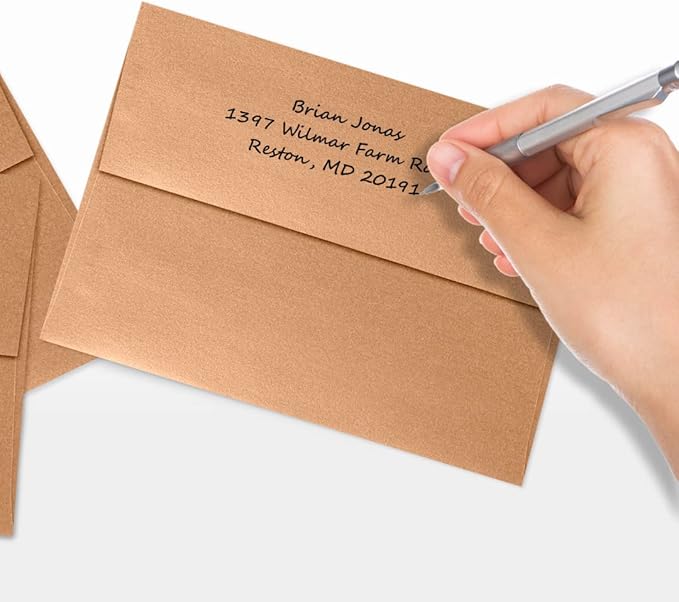 LUXPaper A7 Invitation Envelopes | Peel & Press | 5 1/4" x 7 1/4" | Copper Metallic | 80lb. Text | 500 Qty