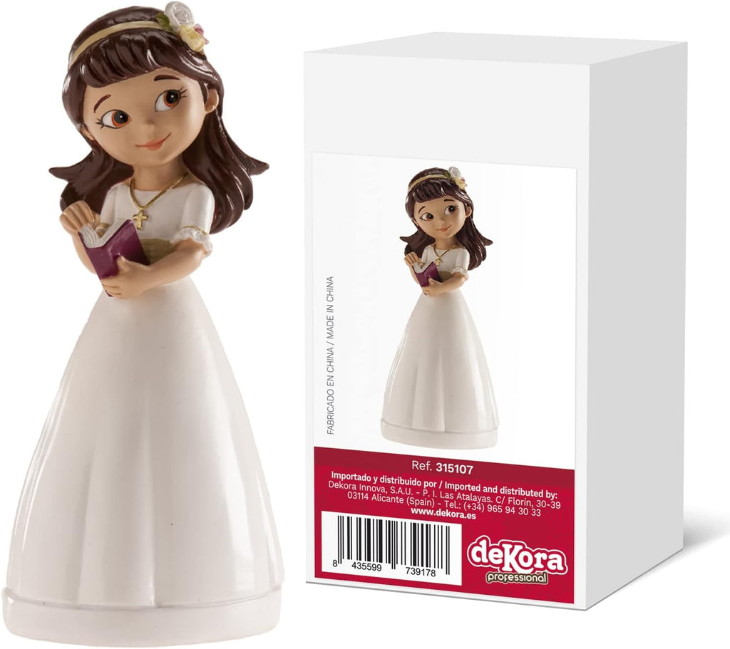 dekora - Decorative Girl Figure for First Communion Cake - 13 cm