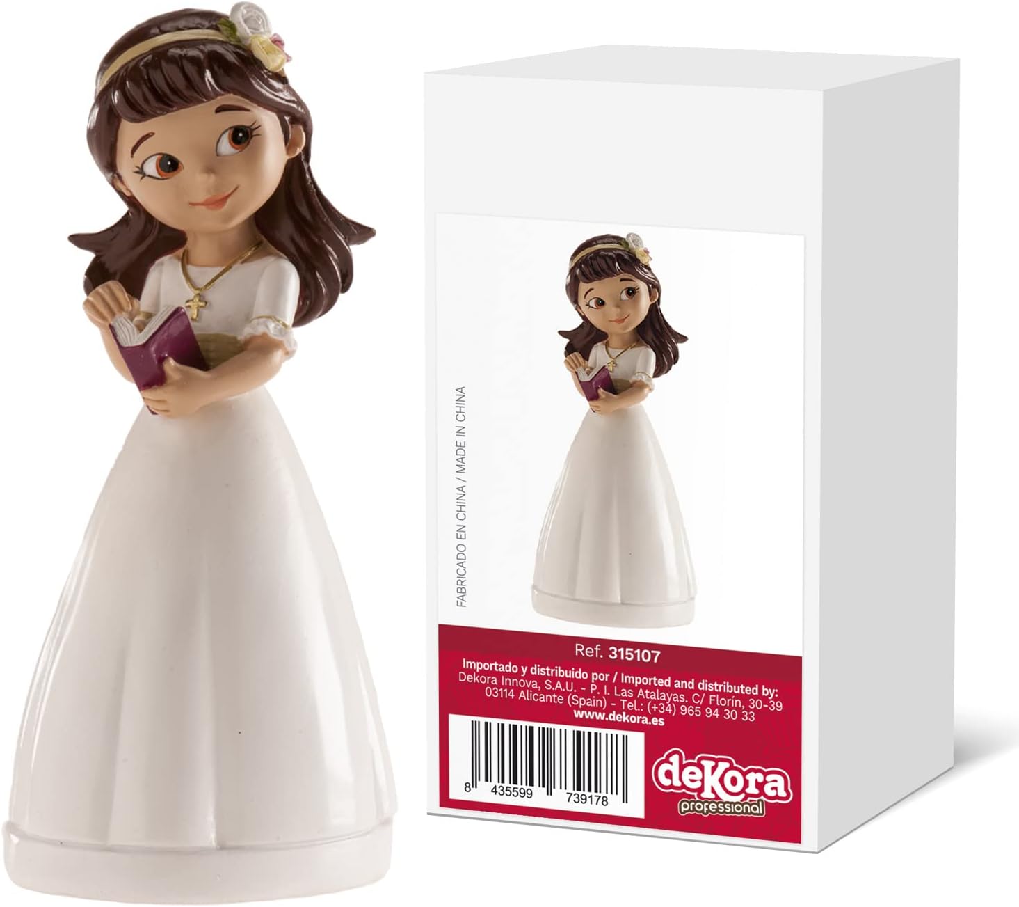 dekora - Decorative Girl Figure for First Communion Cake - 13 cm