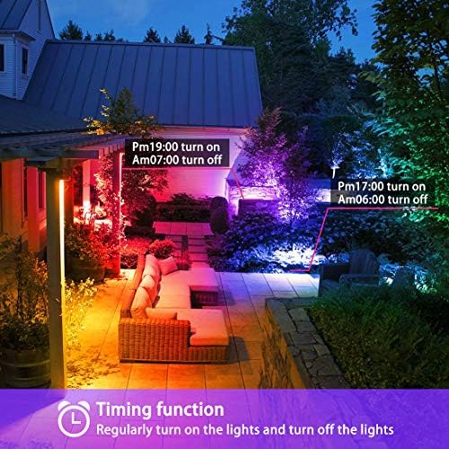 Led Flood Light Outdoor, 50W RGB Color Changing Landscape Lighting