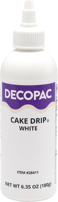 DecoPac Cake Drip, White Color, Vanilla Flavor, Mat Like Chocolate, 6.35 oz, 1 Count (Pack of 1)