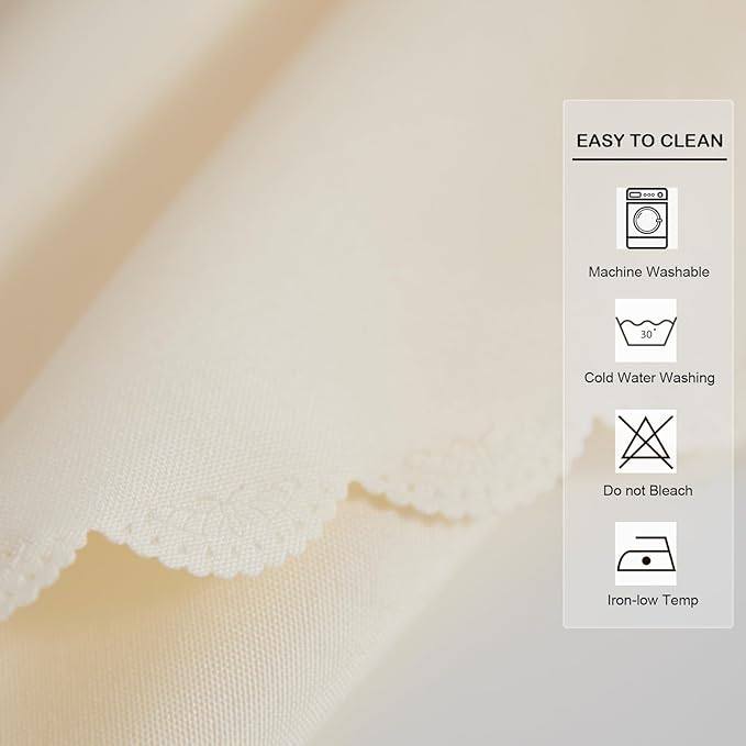 Small Square Beige Tablecloth 36 x 36 Inch Polyester Fabric Washable Table Cover Decorative Wrinkle Resistant Solid Color Table Cloth for Dining Party Wedding Camping