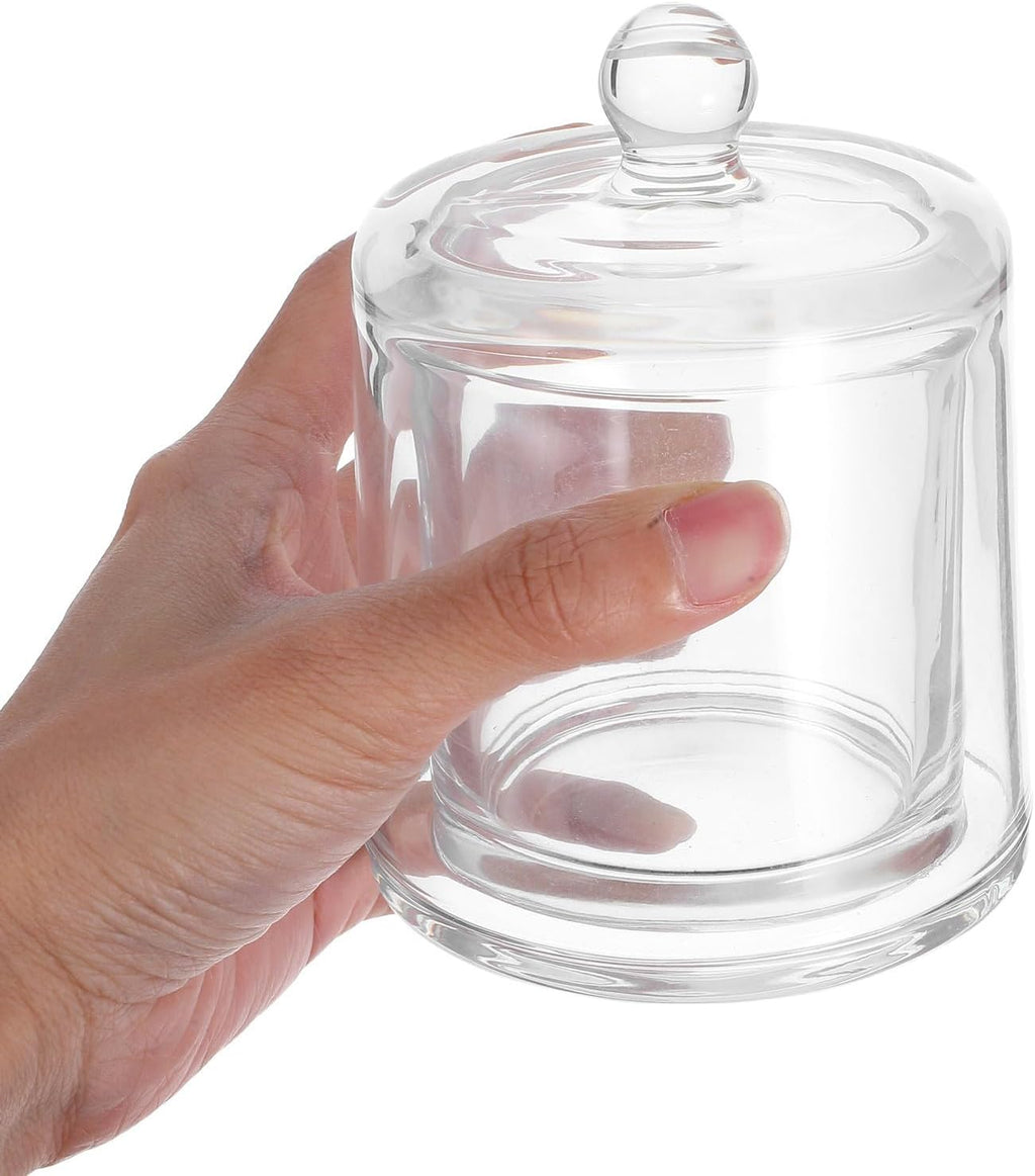 Didiseaon Glass Candle Holder 390ml with Windproof Cover and Protective Case, Elegant Crystal Design Votive Cup for Outdoors and Event Setting, Stylish Longterm Reliability Candleholders