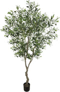 7ft artificial olive tree potted plant, main product view