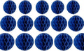 15pcs Honeycomb Balls Decorations 4'' 6'' 8'' Party Honeycomb Ball Flower Tissue Pom Poms Flower Ball Hanging Flower Balls for Baby Shower Birthday Wedding Nursery Decor(4'' 6'' 8'' Royal-Blue)