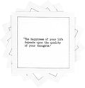 Marcus Aurelius Quotes Napkins - White Cotton Cloth Napkins, 4.5" x 4.5" (50 Pack) for Cocktails, Beverages, Parties, Weddings, Birthdays