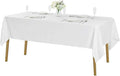 Rectangle Tablecloth 60x120 inch Washable Polyester Fabric Table Cloth for Wedding Party Dining Banquet Decoration（60x120, White）