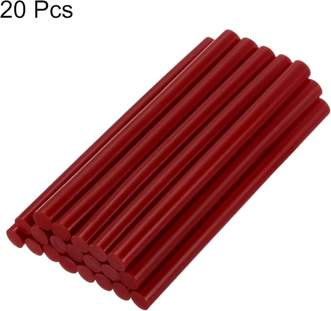 uxcell 20pcs Hot Glue Sticks for Glue Gun 11mm/0.43-inch x 4-inch Mini Hot Melt Adhesive Glue Stick Wine Red