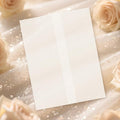 30 Pack Pre-Folded Vellum Jackets for 4.25x5.5 Invitations, Translucent Vellum Paper 4.25x5.5 Jackets, 100GSM Wedding Invitations Wraps, Envelope Liners for Birthdays, Baby Showers