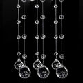 Clear Crystal Beads Strands Glass Beads String Hanging Decor for Wedding Arch Centerpieces Curtain Chandelier Ornaments Door Ceiling Beaded Drapes Decoration Accessories(2 Feet 5pcs)