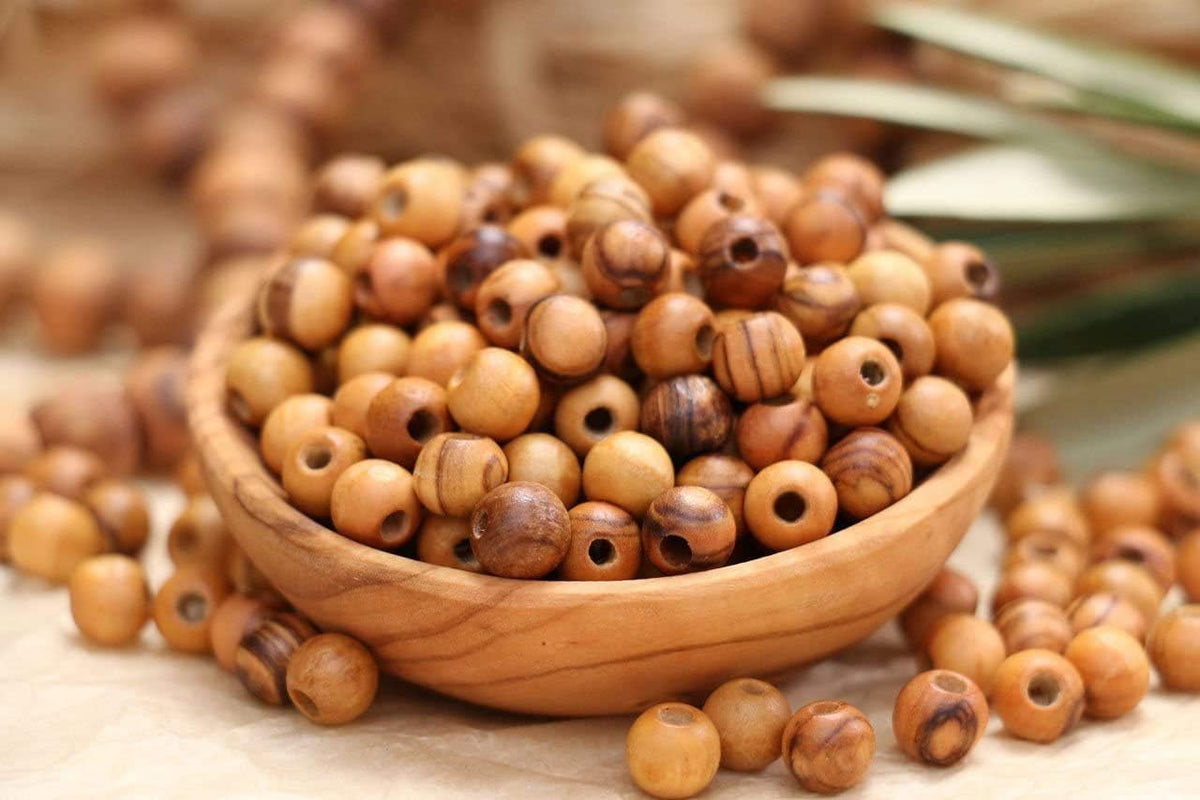 8mm - (1000 beads) olive wood beads |, main product view
