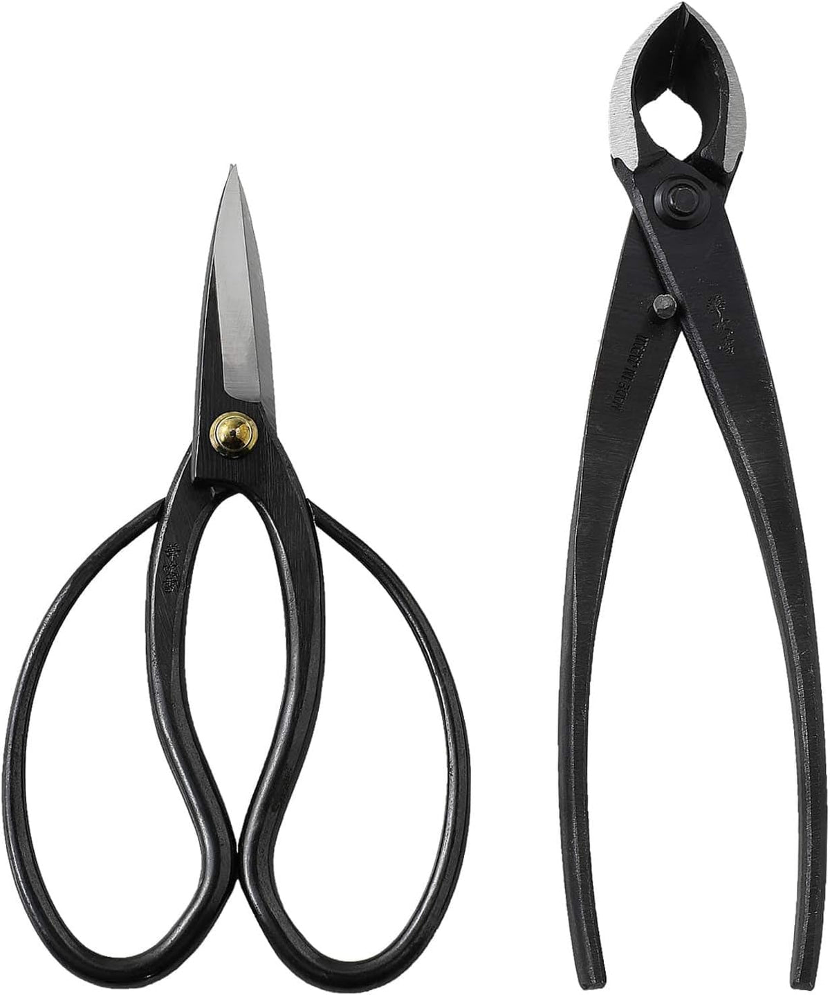 Wazakura Bonsai Tool Kit, Traditional Scissors and Concave Cutter, Japan