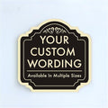 Custom Decorative Outdoor Metal Sign - Personalized Aluminum Driveway Sign, Waterproof, Made In USA - Design 2 Black Charcoal 12x12 In