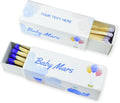 Customizable Baby Shower Matchboxes – Set of 10 – Cute Baby Design – Colorful Matchsticks – Perfect for Baby Shower Favors (2" Matchsticks, Baby #3)