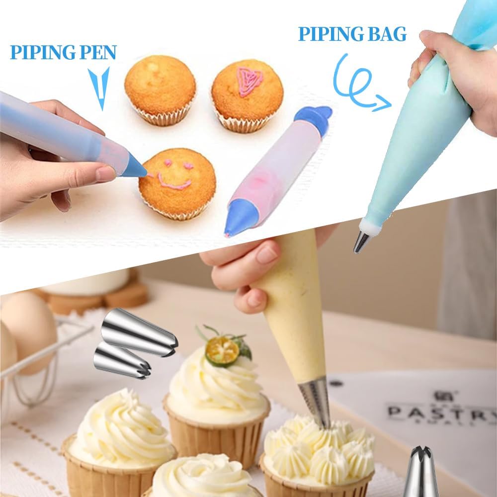 78PCS Cake Supplie With 12Inch Aluminum Alloy Rotating Cake Stand Turntable | For Cake Decorating With Steel Icing Scrapers,Piping Tips and Bags,Cake Leveler,Icing pen,Pie server,Spatula