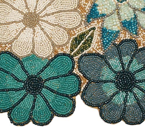 lightnpro chrtistmas beaded table runner, christmas table runner showing dimensions