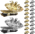 SEWACC 20pcs Christmas Tree Candle Holder Clips, Flower Shape Decorative Candle Stand, Vintage Gold and Silver Candlestick for Holiday Party Decor, 1. 96 X 1. 65 X 1. 18 Inch