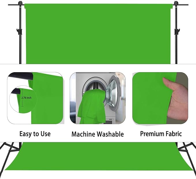 Green Screen Backdrop,Product Photo Backdrop for Photoshoot,Photography Background for Streaming Video Studio 8FTx10FT