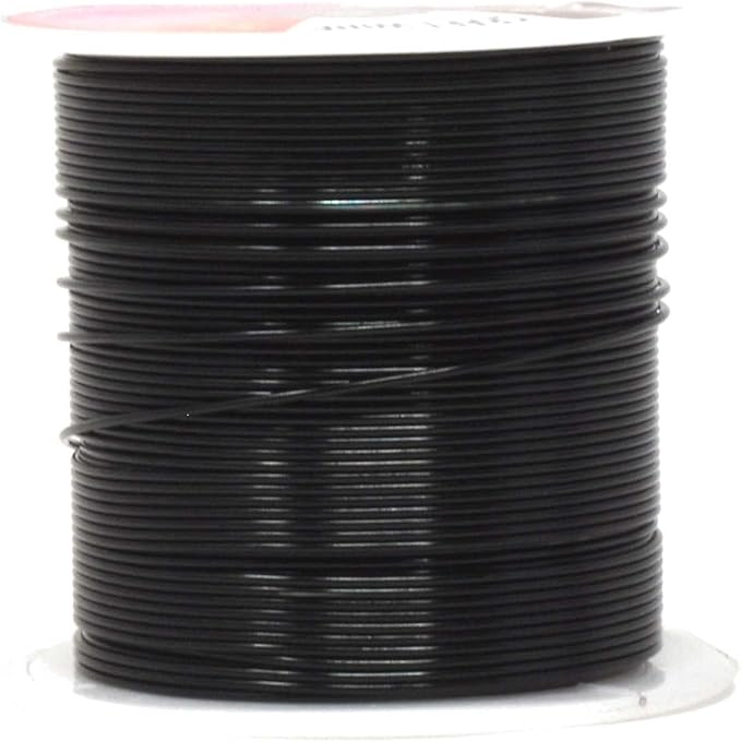 Mandala Crafts 20 Gauge Anodized Aluminum Craft Wire for Jewelry Making - 450 FT Colored Flexible Silver Black Gold Purple Red Kelly Green Wire - Bendable for Bonsai Armature Crafting Sculpting