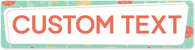 Custom Sign, Custom Street Sign, 11 Font Colors, 13 Font Styles, 4 Hole Options, 22 Sizes, 6x24 Inches, Rust Free DiBound, Fade Resistant, Made in USA by My Sign Center (Mid-Century Modern 2)